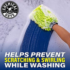 Chemical Guys, Chenille Scratch-Free Microfiber Wash Mitt, Lime Green, 3 Pk - Image 2