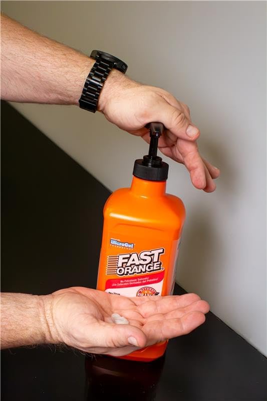 Fast Orange 25148 Pumice Lotion, Heavy Duty Hand Cleaner, Natural Citrus Scent, Waterless Cleaner For Mechanics, Strong Grease Fighter, 48 Oz. - Image 3