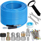 100 FT Sewer Jetter Kit for Pressure Washer, 5800PSI Drain Cleaner Hose by Zejoot