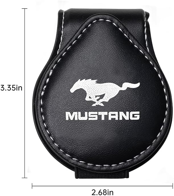 Car Sunglasses Holder for Mustang Snake Speedstar Evos Everest GT Shelby Mach-E Grand C-MAX Falcon Figo, Glasses Holder for Cars,Car Visor Sunglasses Clip,Clip-on Car Glasses Holder Black - Image 4