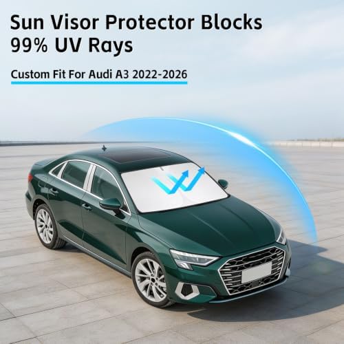 Windshield Sun Shade for Audi A3 2022-2026 Sunshade - Image 2