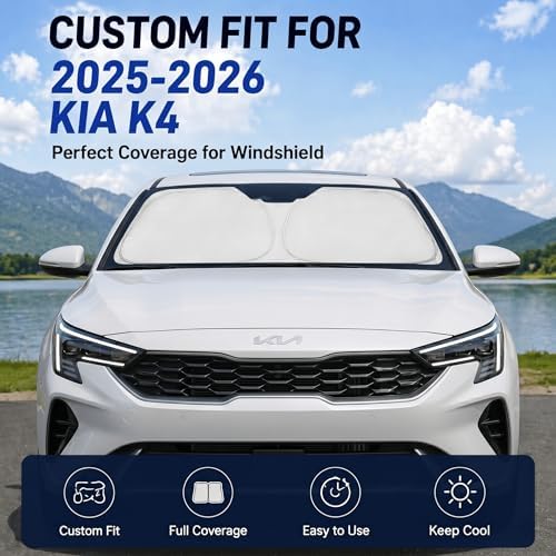 Custom Fit Windshield Sun Shade for Kia K4 2025-2026 - Image 2