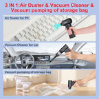 Compressed Air Duster&Vacuum Cleaner, 3-in-1 150000RPM Cordless Air Blower - Image 2