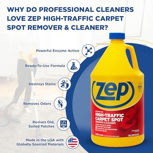 Zep High Traffic Carpet Cleaner - 1 Gallon - Penetrating Formula Removes Deep Stains. Make High-Traffic Areas Look New Again (Pack of 4) - Image 4