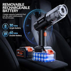 Portable Cordless Car Vacuum, 50,000Pa High-Power Brushless Motor, Rechargeable Handheld Vacuum Cleaner with 2 Batteries & Charger, 6-in-1 Vacuum Cleaners for Home, Keyboard, Pet Hair, Black - Image 3