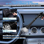 Car Cleaning Gun,High Pressure Air Blow Gun,Fast Interior Dryer Car Detailing Kit,Car Detailing Tools for Quickly Blowing Dust and Dirt Away Working with Compressed Air(2 MORE REPLACEMENT BRUSH HEADS) - Image 3