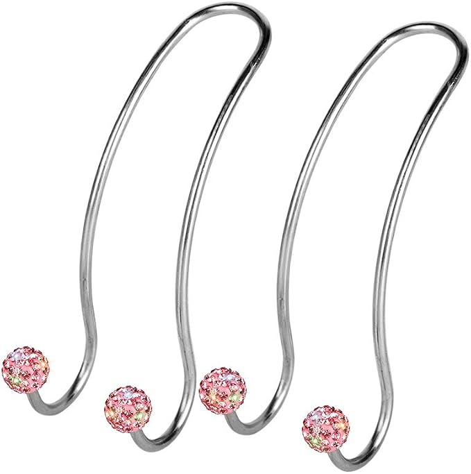SAVORI Auto Hooks Bling Car Hangers Organizer Seat Headrest Hooks Strong and Durable Backseat Hanger Storage Universal for SUV Truck Vehicle 2 Pack (Pink) by SAVORI
