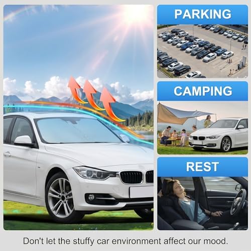 Custom Fit Windshield Sun Shade for BMW 3 Series 2013-2018 - Image 6