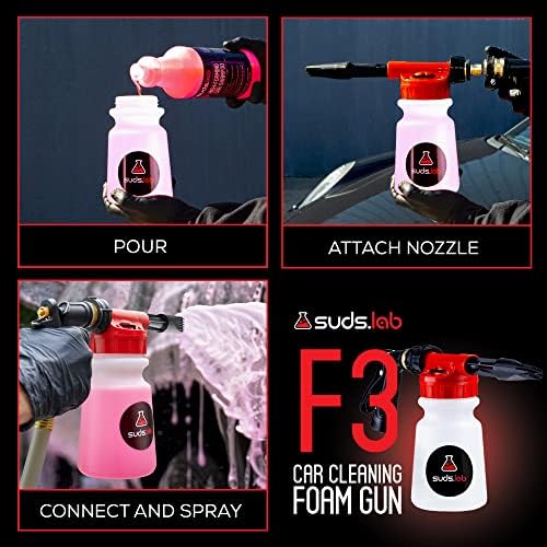 Suds Lab F3 Car Cleaning Foam Gun, Adjustable Foam Nozzle, Garden Hose - Image 7