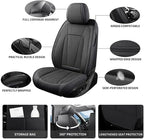 Front Seat Covers Custom Fit for Honda Accord 2000-2026, Black | Luxury Faux Leather, Waterproof, Anti-Slip, Airbag Compatible, Breathable, Car Seat Protectors, 1 Row 2 Seats - Image 2