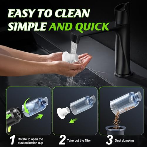 Cordless Car Vacuum Portable -Handheld Vacuum Cleaner 50000PA-High Power Suction & Blower for Car, Home, Office, Desktop, Keyboard,Pet Hair-2-in-1 Vacuum - with 2×4.0Ah Batteries - Image 6