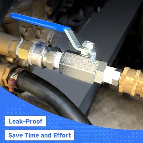 3/8" Quick Connect Pressure Washer Ball Valve, 5000 PSI - Image 3