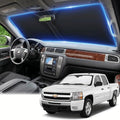 Windshield Sun Shade for Chevy Silverado 1500 2007-2013 Sunshade Front Window Shade Custom Fit Silverado 1500 Accessories Sun Visor Foldable Shade Blocks UV Rays Accessories by AuyNeas