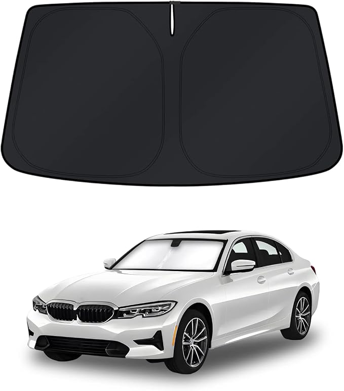 KUST Windshield Sun Shade for BMW 3 Series Accessories 2019-2025 2026 Window Shade Sun Visor Cover Foldable Blocks UV Rays Keep Your Car Cooler by KUST