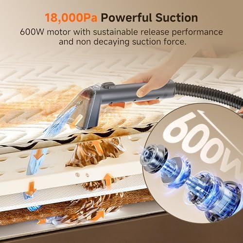 Uwant 18Kpa Carpet Cleaner Machine with Pet Pro Cleaner&Tools Set of 1 - Image 2