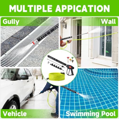 M MINGLE Pressure Washer Hose and Gun Kit, 25FT Power Wash Hose with 5 Tips - Image 4