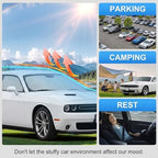 Custom Fit Windshield Sun Shade for Dodge Challenger 2015-2026 - Image 6