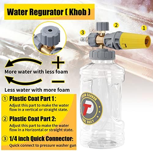 Tool Daily Foam Cannon with Short Pressure Washer Gun, 1.5 Liter - Image 3