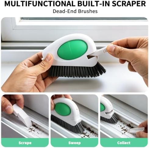 Allinside Window Track Cleaner, 2-in-1 Crevice Cleaning Brush for Sills - Image 5