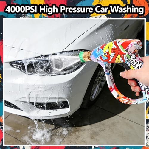 Pressure Washer Short Gun 4000 PSI High Pressure Power Washer Gun with M22-14mm Inlet and 1/4 Inch Quick Connector Heavy Duty Spray Gun for Foam Cannon Car Wash - Image 3