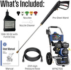 Westinghouse WPX2700 Gas Pressure Washer, 2700 PSI and 2.3 GPM, Onboard Soap Tank, Spray Gun and Wand, 5 Nozzle Set, for Cars/Fences/Driveways/Homes/Patios/Furniture - Image 6