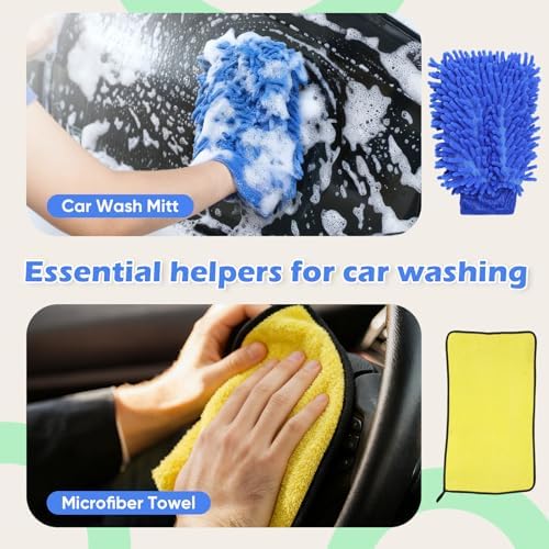 LemonRoad 65'' Five-Sided Car Wash Brush with Long Extendable Handle, Scratch-Free Soft Bristles Car Cleaning Wash Mop Kit, Universal for Truck RV SUV Boats Floors - Image 5