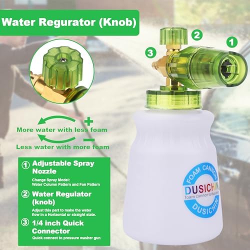 DUSICHIN Pressure Washer Accessory Short Handle Foam Cannon - Image 6