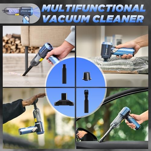 Saker Handheld Car Vacuum Portable Cordless17000Pa HL132 Blue - Image 4