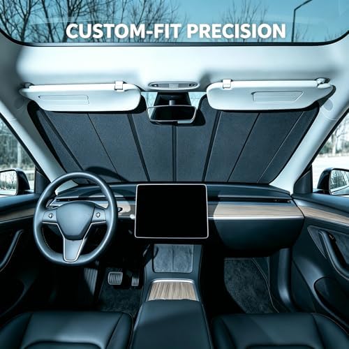Custom Fit Windshield Sun Shade for Ram 2500/3500 2010-2018, Foldable 3-Layer High Reflective Silver Sunshade, Blocks UV Rays & Reduces Cabin Heat - Image 3