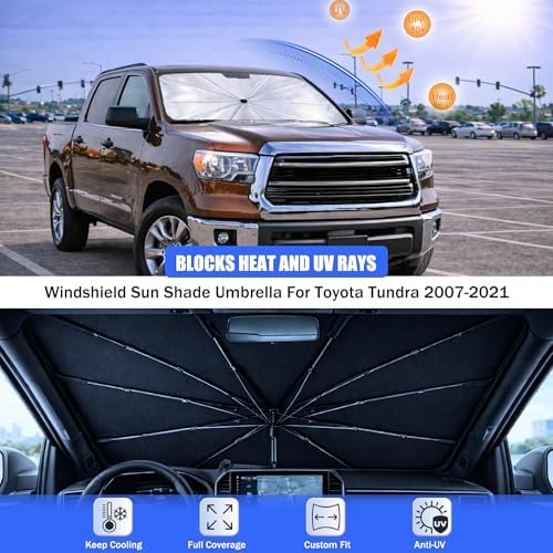 Car Windshield Sun Shade Umbrella for Toyota Tundra 2007-2021 - Image 3