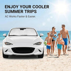 for Mazda MX5 Miata Windshield Sun Shade 2016-2026 Sunshade Front Window Shade Custom Fit MX-5 Miata Accessories Sun Visor Foldable Shade Blocks UV Rays Accessories - Image 4