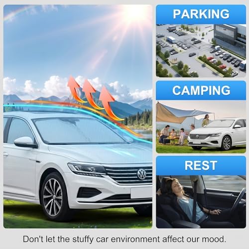 Custom Fit Windshield Sun Shade for Volkswagen VW Passat 2012-2022 - Image 6