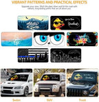 Windshield Sun Shade for Car, 63"x28.5" Stylish Printed Front Window Sunshade with Double Steel Ring Frame, Universal Fit Foldable Heat Blocker & UV Protector, with Storage Pouch (Duck) - Image 4