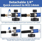 FENG PAI Foam Cannon for Pressure Washer with Dual Connector Accessory & 7 Sprayer Nozzles, Dual Lance Soap Cannon, Double Tip Soap Attachment for Foam Blaster, 1/4" Quick Connect, 3600 PSI (White) - Image 4