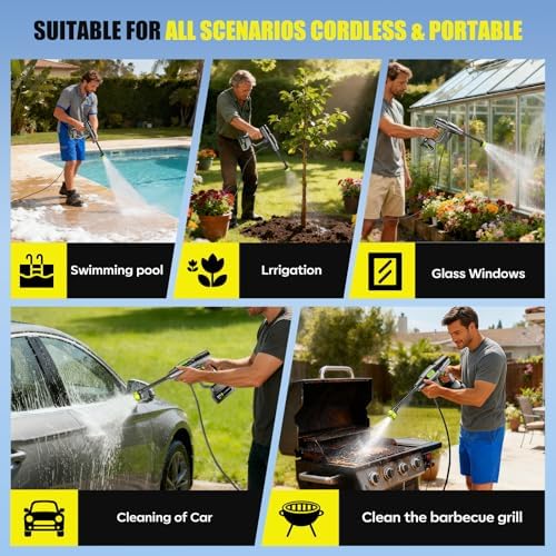 YKYI Cordless Pressure Washer 1200PSI, Portable Power Washer with 30 speeds - Image 4