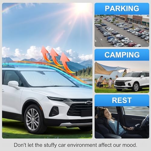Custom Fit Windshield Sun Shade for Chevy Chevrolet Blazer 2019-2026 - Image 6