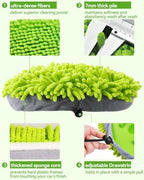 62’’ Car Wash Brush Kit with 2 Replacement Head Covers, Microfiber Car Washing Kit with Long Handle, Car Wash Mop for Cars RV Truck Exterior - Image 4