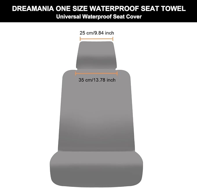 Neoprene Waterproof Car Seat Cover, Khaki 2pcs, Non-Slip | Car Seat Protector, Sweat-proof, Universal Fit SUV & Truck, Machine Washable, For Gym, Yoga, Pets, Workout, Beach, Swimming - Image 6