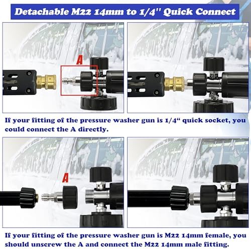 Tool Daily Pressure Washer Foam Cannon with Dual-Connector Accessory - Image 4