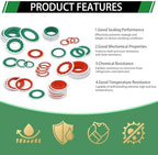 80PCS A/C Compressor Seal Washers Assortment Kit, A/C Gaskets - Image 3
