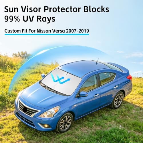 Windshield Sun Shade for Nissan Versa 2007-2019 Sunshade - Image 2