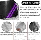Front Windshield Sun Shade Fit for Dodge Charger Challenger Durango Journey Universal Fit to All Dodge Cars Foldable Sun Visor Protector Custom Fit Dodge Window Sunhade (Black Purple) - Image 3