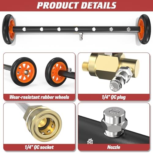 24 Inch Undercarriage Pressure Washer Attachment, 4000 PSI - Image 3