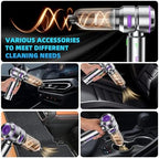 Car Vacuum Portable Cordless, 18000PA Portable Vacuum Cordless, High Power Air Duster with Brushless Motor, Type-C Charge, 3 in 1 Small Vacuum Cleaner Cordless for Car, Home, Office, Pet Hair - Image 6