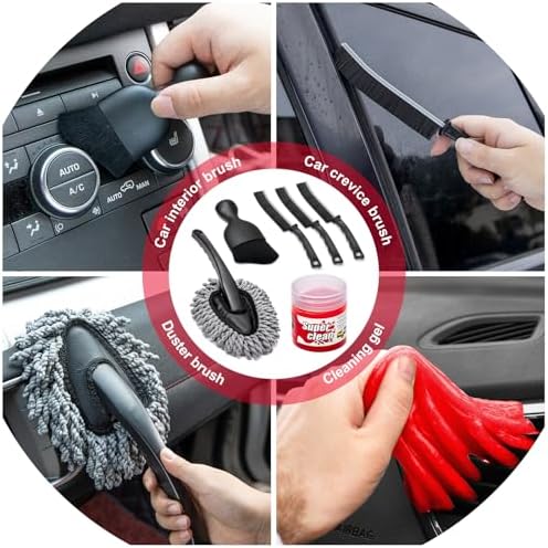 45Pcs Car Wash Cleaning Kit with High Power Handheld Vacuum Windshield Cleaning Tool with Side Mirror Squeegee Detailing Brushes Tire Brush Towels Complete Detailing Set for Car - Image 5