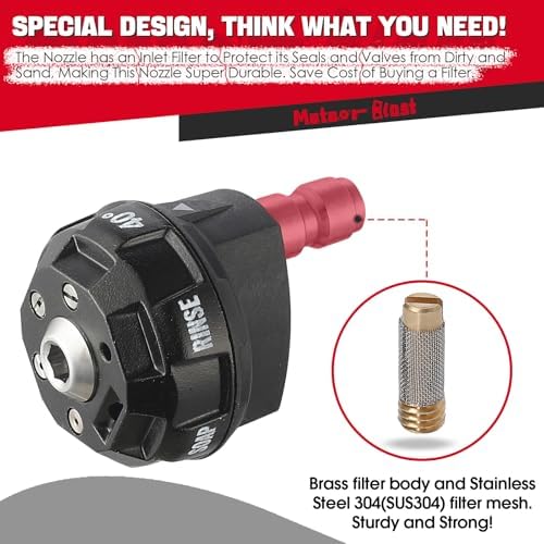 MeteorBlast 6 in 1 Quick Change over Adjustable Pressure Washer Nozzle Tips - Image 5
