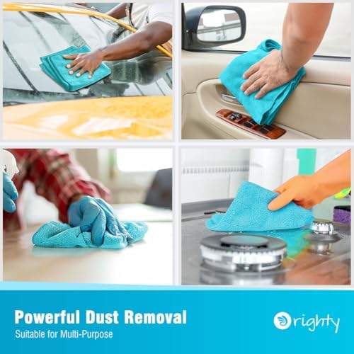 Orighty Microfiber Cleaning Cloth, Cleaning Rags, 12 Pack, 12x11 in, Blue - Image 4