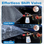 DUSICHIN Short Wand Pressure Washer Gun Foam Cannon 1/4" Quick Connector Pressure Washer Accessory,Car Wash Foam Gun Dual Ended Shift Connector 5 Pressure Washer Nozzles M22-14, M22-15 Brass Fittings - Image 3