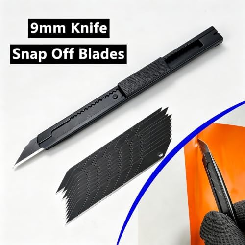 Umaki Automotive Vinyl Wraps Tools Tint Film Kit with 2 Pairs Vinyl Wrap Gloves, 4inch Felt Squeegee, Scraper, Edge Trimmer, Utility Film Knife, Black - Image 4