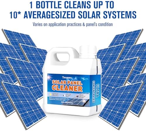 Teexpert Solar Panel Cleaner (32oz Makes 150 Gallons), Ultra Concentrated Glass & Solar Panel Cleaning, Pro Streak-Free Ultra Quick Dry Remove Dirt, Dust, Droppings, Oils, Fingerprints & Water Spots - Image 6